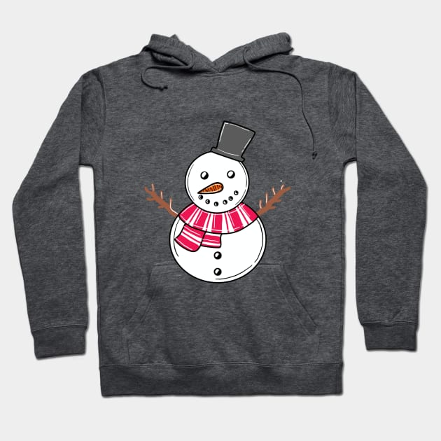 Cheerful snowman Hoodie by Haleys Hand